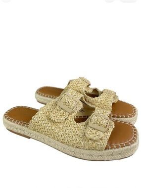 American Eagle Women’s Slide Sandals Size 9 Woven Espadrille Flats Open Toe